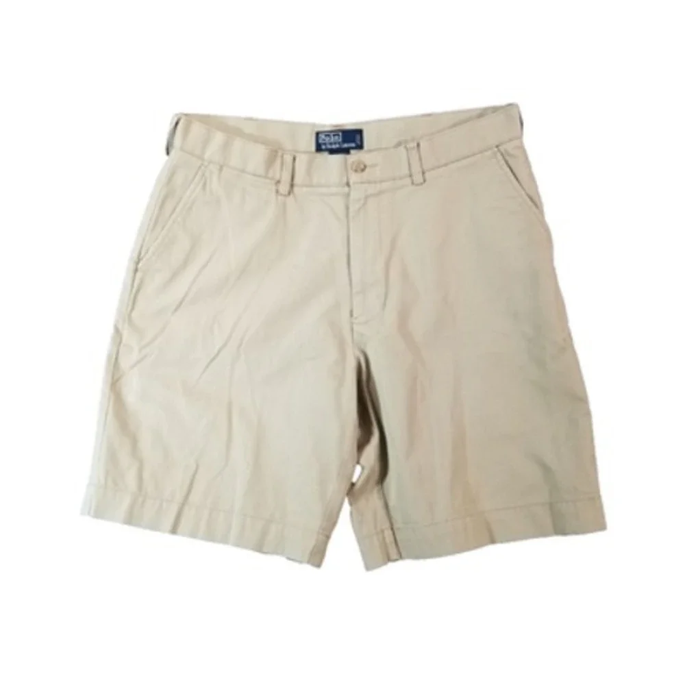 Polo Ralph Lauren shorts men's 34x9 beige‎ tan cotton Outdoor preppy